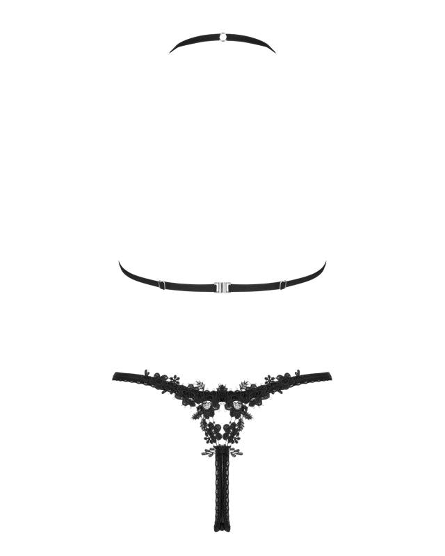 Schwarze erotische Accessoires, minimalistisch