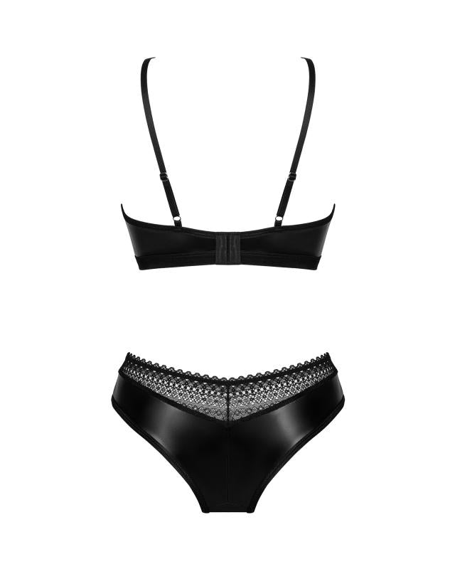 Schwarze Unterwäsche mit Spitze