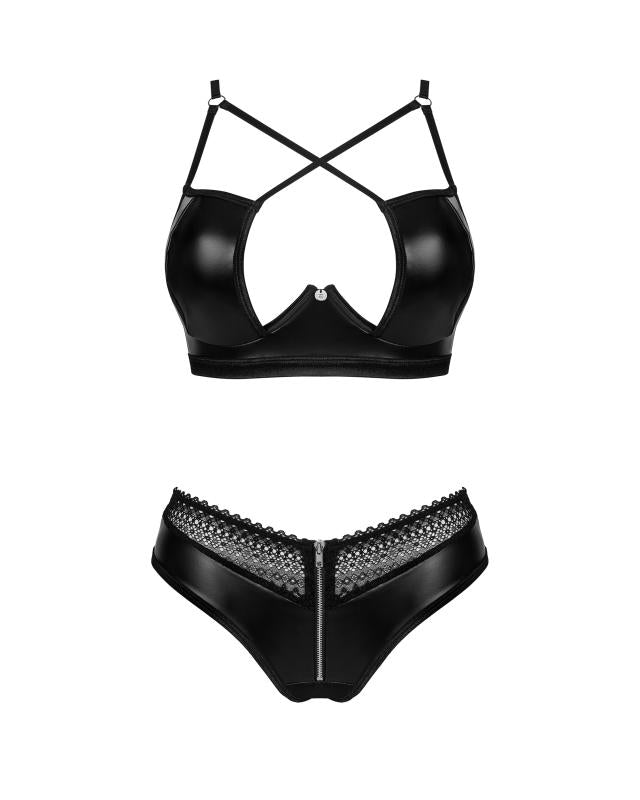 Schwarze Dessous mit Verzierungen